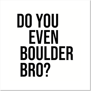 Do You Even Boulder Bro Posters and Art